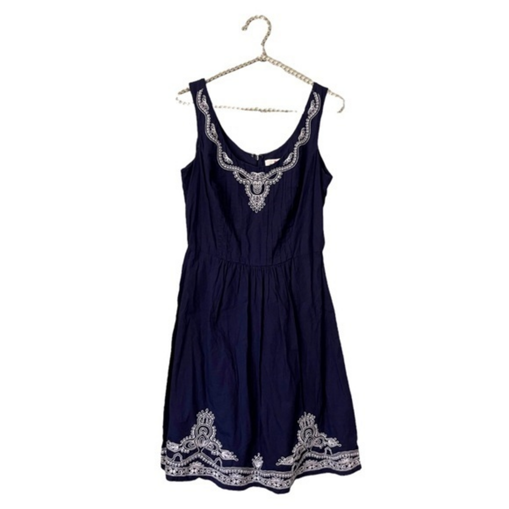 Vineyard Vines Navy Embroidered Dress 2‎